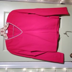 Women's Tommy Hilfiger Tommy Girl long sleeve Red v neck Large